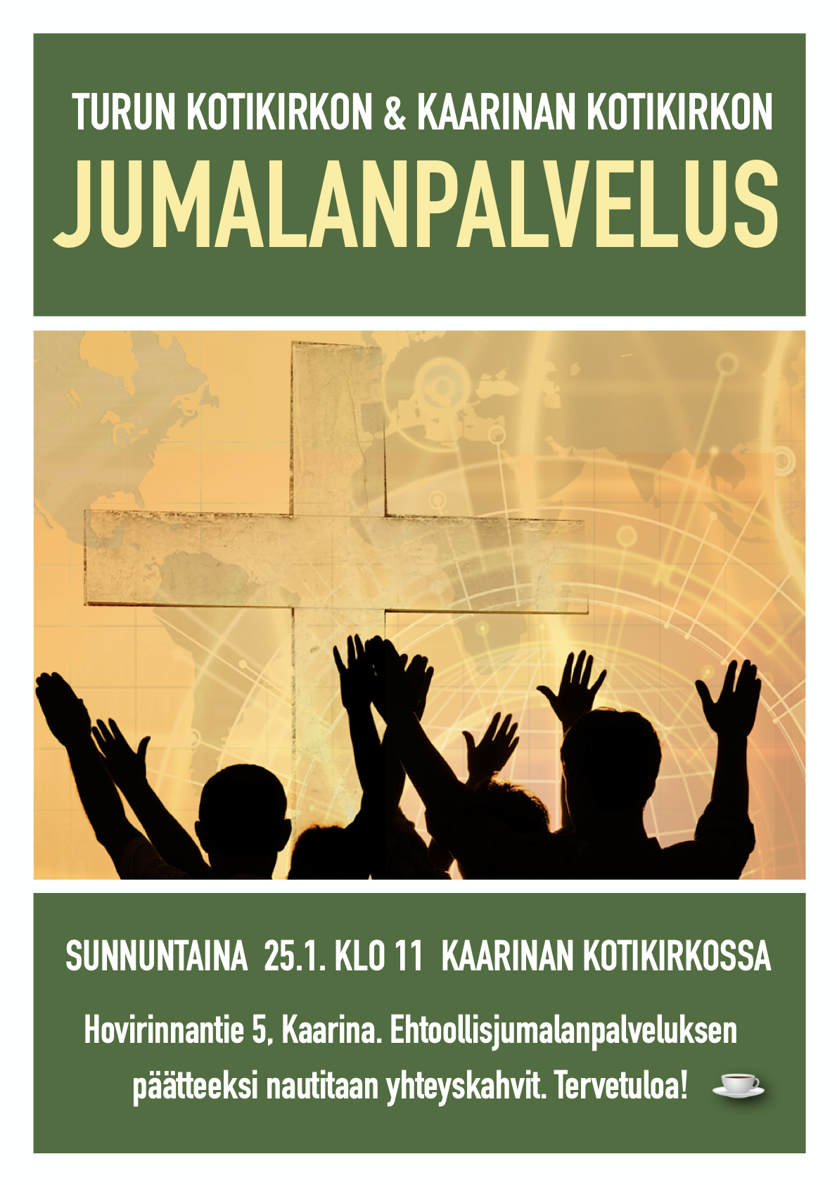 Jumalanpalvelus Kaarinassa