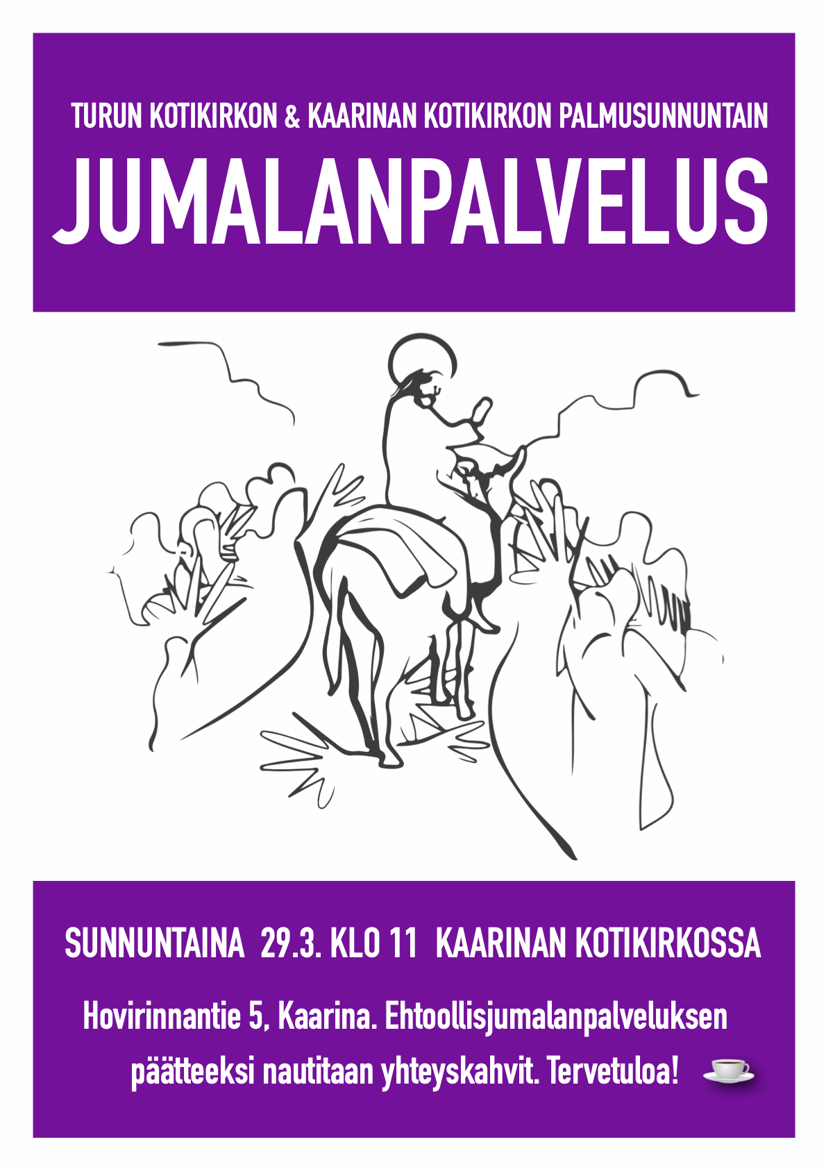 Jumalanpalvelus Kaarinassa