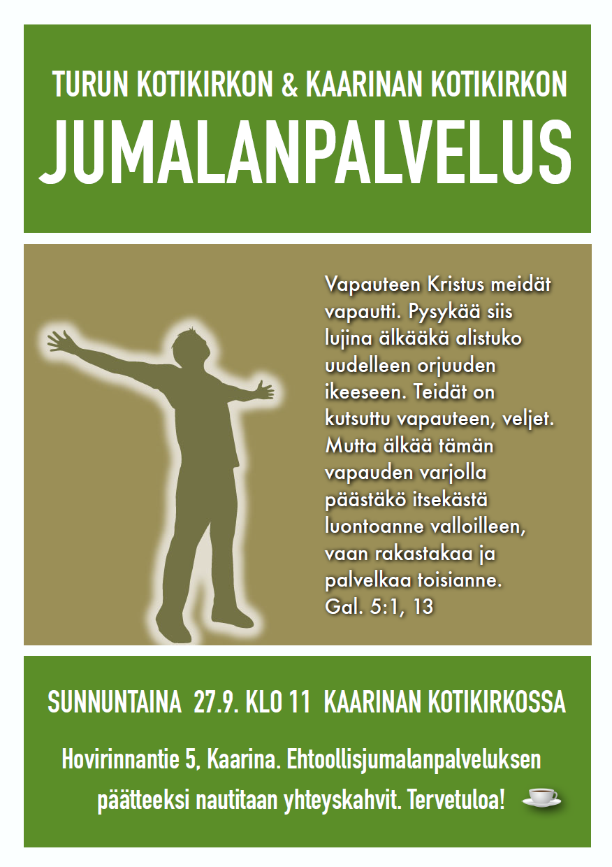 Jumalanpalvelus Kaarinassa